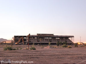Trotting Park on day one of demolition