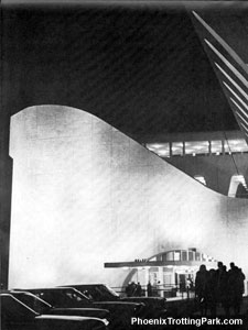 Clubhouse Entrance Illuminated at Night