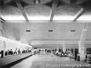 View of the third floor betting counter